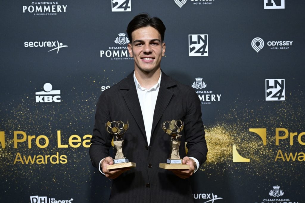 Club Brugge and Switzerland midfielder Ardon Jashari - FBL-BEL-PROLEAGUE-AWARD