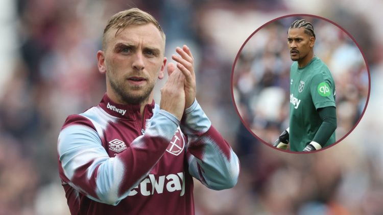 Main image, West Ham United's Jarrod Bowen applauds the fans at the end of the match during the Premier League match between West Ham United FC and...