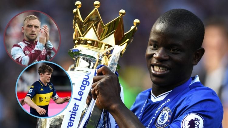 Main image, N'Golo Kante of Chelsea celebrates with the Premier League Trophy after the Premier League match between Chelsea and Sunderland at Stam...