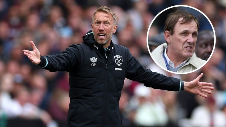 Pundit Tony Cascarino and West Ham head coach Graham Potter