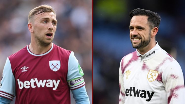 Split image showing West Ham forwards Jarrod Bowen and Danny Ings