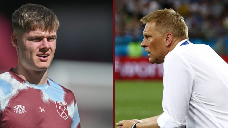 Split image showing West Ham striker Evan Ferguson and Republic of Ireland manager Heimir Hallgrimsson