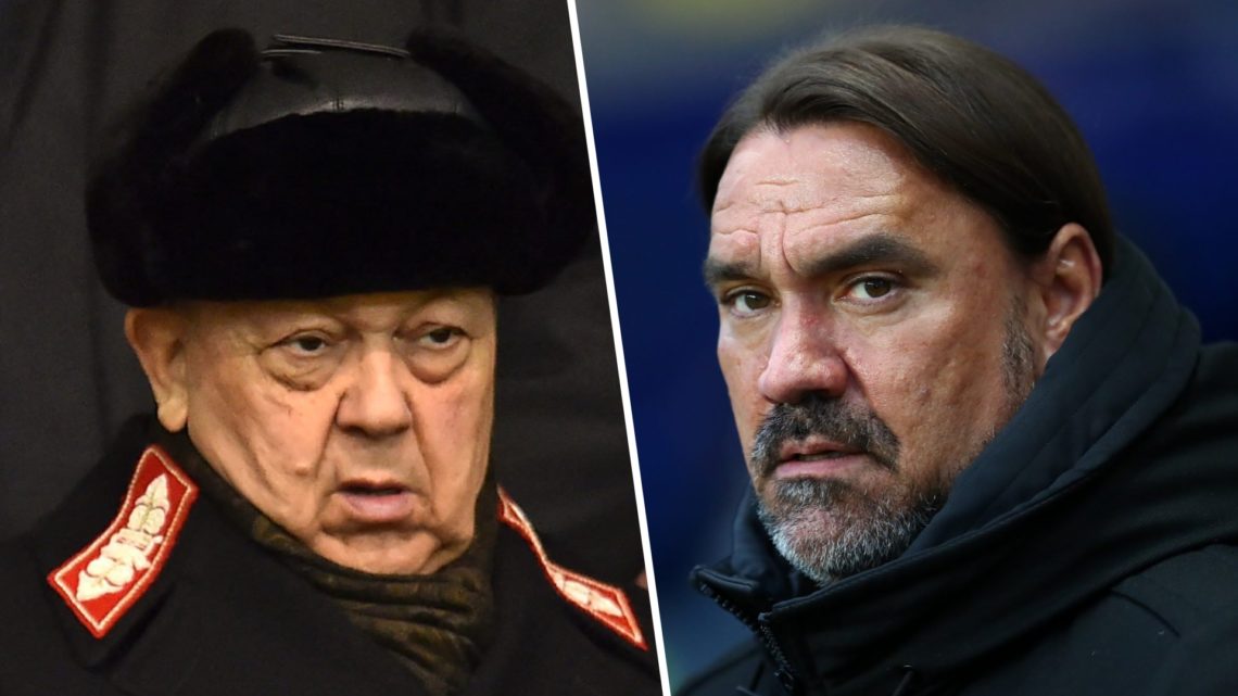 West Ham majority owner David Sullivan and Leeds United boss Daniel Farke