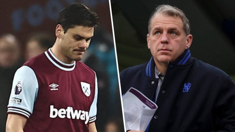 West Ham defender Konstantinos Mavropanos and Chelsea co-owner Todd Boehly