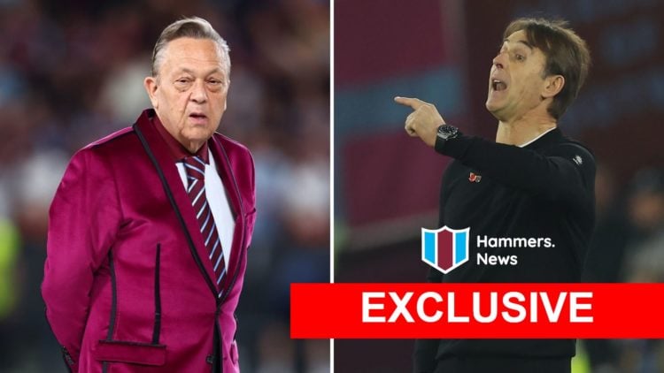 West Ham majority owner David Sullivan and former head coach Julen Lopetegui