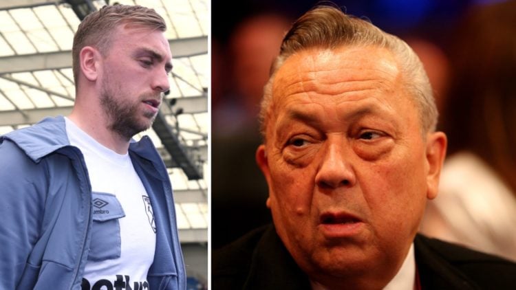West Ham captain Jarrod Bowen and majority owner David Sullivan
