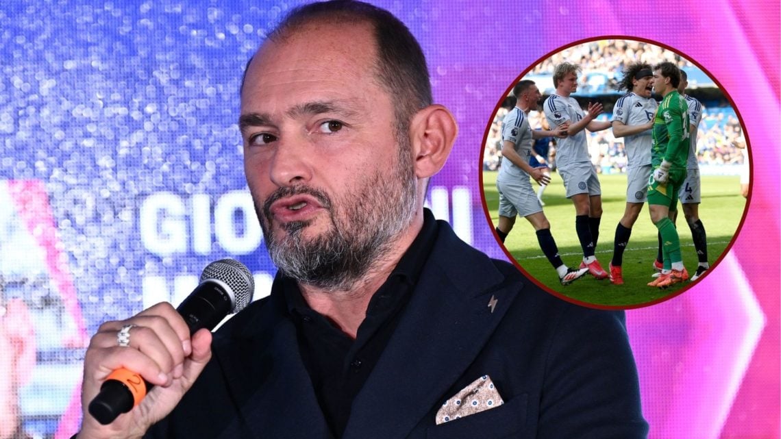 Main image, Gianluca Di Marzio from SKY attends the Social Football Summit 2024 at the Olympic Stadium in Rome, Italy, on November 19, 2024. Inset,...