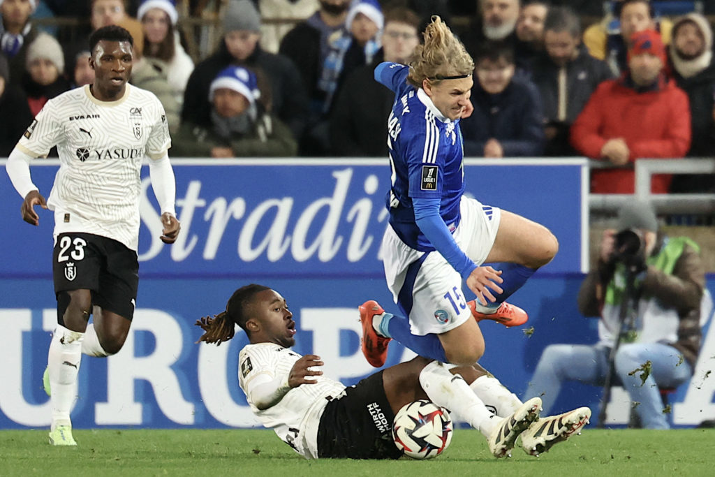 Reims midfielder Valetin Atangana - FBL-FRA-LIGUE1-STRASBOURG-REIMS