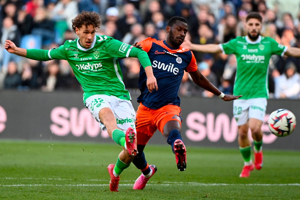 St Etienne striker Lucas Stassin - FBL-FRA-LIGUE1-MONTPELLIER-SAINT-ETIENNE