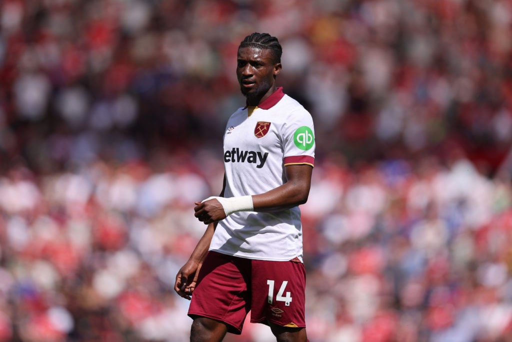 Mohammed Kudus during Manchester United FC v West Ham United FC in the Premier League