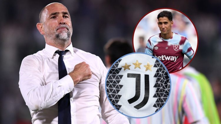 Main image, Igor Tudor, Head Coach of Juventus, shows appreciation to the fans after the team's 3-2 victory following the Serie A match between Ven...