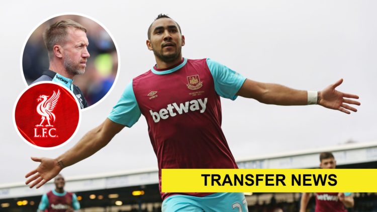Former West Ham talisman Dimitri Payet celebrates one of his many memorable goals in the claret and blue. Inset, Hammers boss Graham Potter and the...