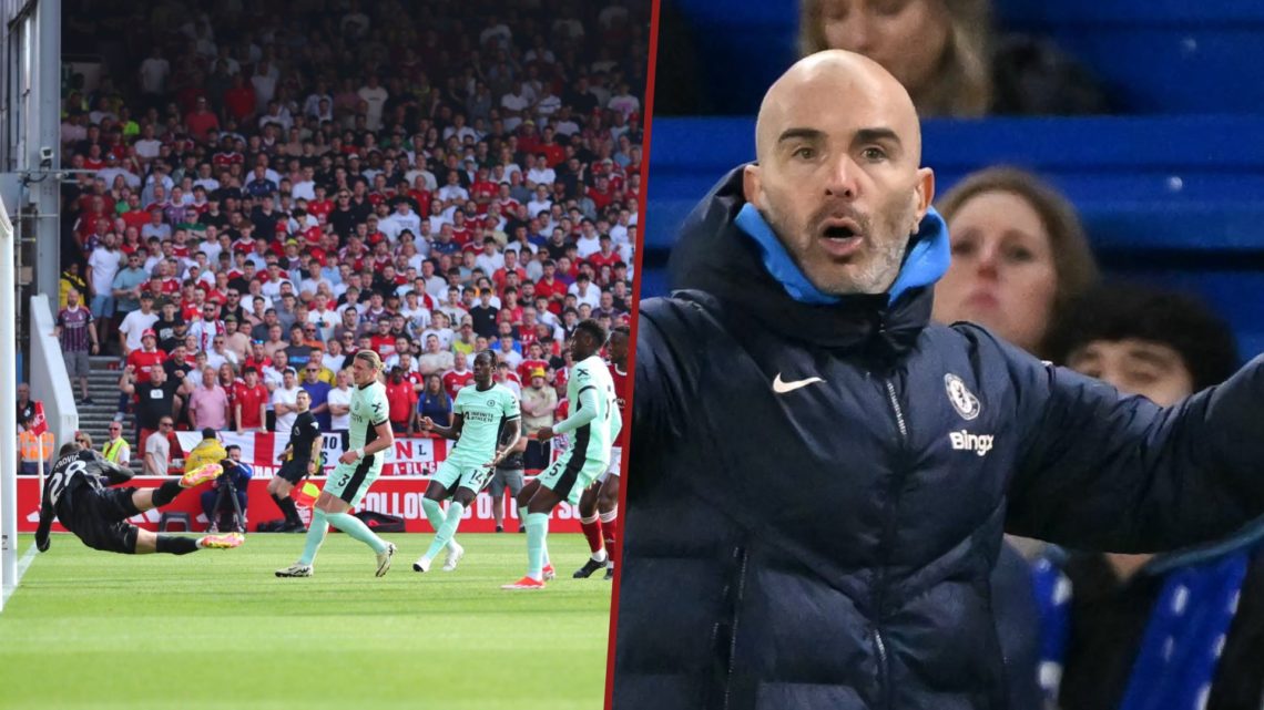 Split image showing Chelsea goalkeeper Djordje Petrovic and Enzo Maresca