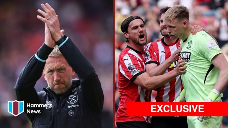 Split image showing West Ham manager Graham Potter and Southampton goalkeeper Aaron Ramsdale