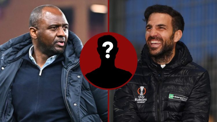 Split image showing Genoa coach Patrick Vieira and Como coach Cesc Fabregas
