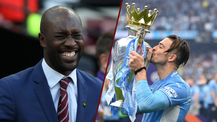 Split image showing former West Ham striker Carlton Cole and Manchester City winger Jack Grealish