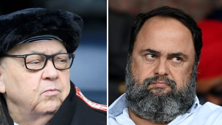 West Ham majority owner David Sullivan and Nottingham Forest chief Evangelos Marinakis