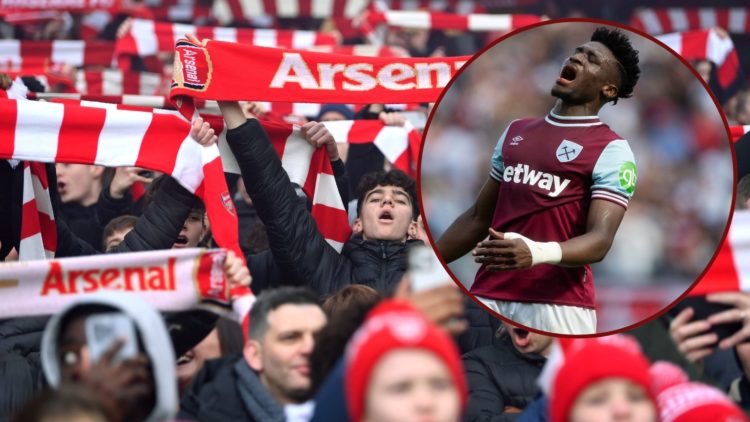 Main image, Arsenal fans during the Premier League match between Arsenal FC and Crystal Palace at Emirates Stadium on January 20, 2024 in London, E...