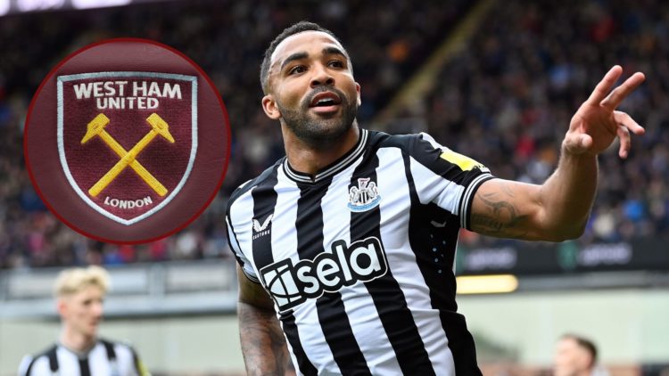 Main image, Callum Wilson of Newcastle United celebrates scoring his team's first goal during the Premier League match between Burnley FC and Newca...