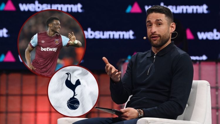 Main image, David Ornstein, Football Correspondent, The Athletic, on Centre Stage during day one of Web Summit 2023 at the Altice Arena in Lisbon, ...