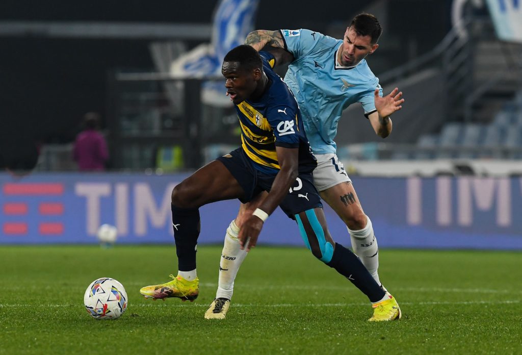 New Inter Milan striker Ange-Yoan Bonny during SS Lazio v Parma - Serie A