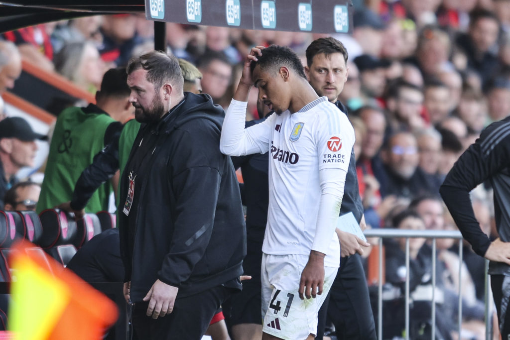Jacob Ramsey looks dejected after being substituted by Aston Villa