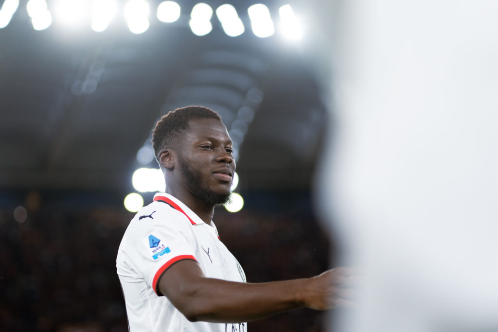 Yunus Musah during AS Roma v AC Milan - Serie A Enilive