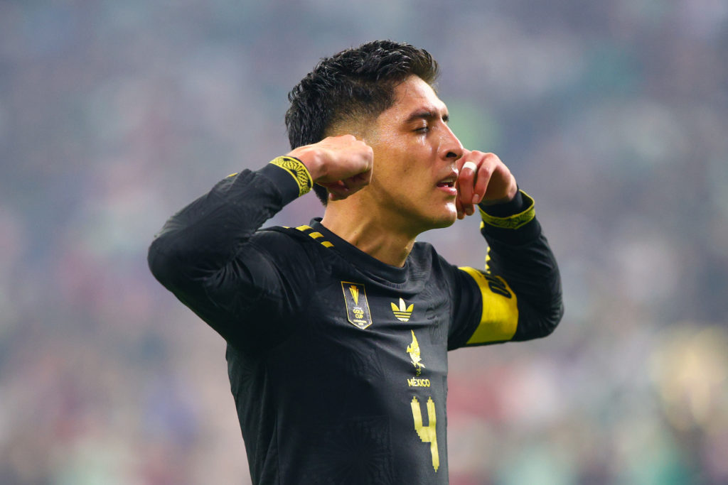 West Ham midfielder Edson Alvarez celebrates during United States v Mexico - Gold Cup 2025: Final