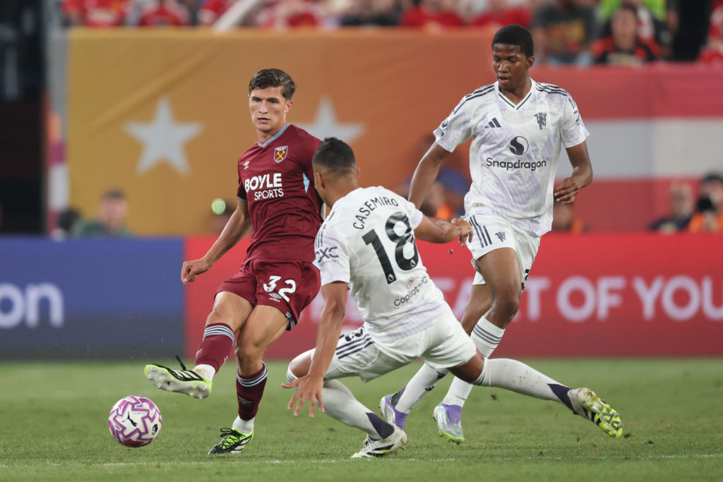 Freddie Potts was one of West Ham's best players when he came on against Man United in the Premier League Summer Series clash in New York