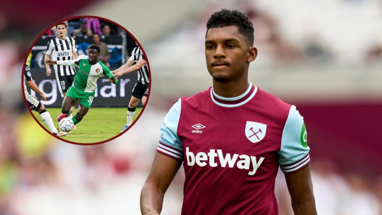 Main image, Luis Guilherme of West Ham United looks on during the Pre-Season Friendly match between West Ham United and Celta Vigo at London Stadiu...