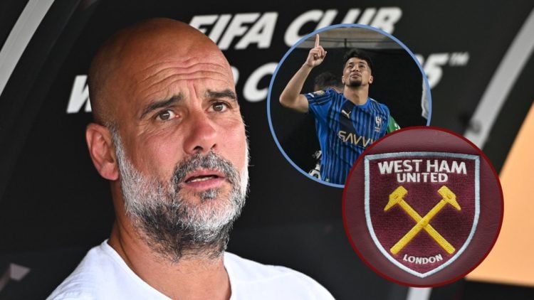 Main image, Pep Guardiola Coach of Manchester City reacts previous the FIFA Club World Cup 2025 group G match between Juventus FC and Manchester Ci...