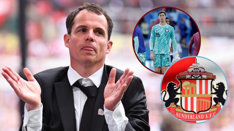 Main image, Regis Le Bris the head coach / manager of Sunderland celebrates during the Sky Bet Championship Play-Off Final match between Sheffield ...