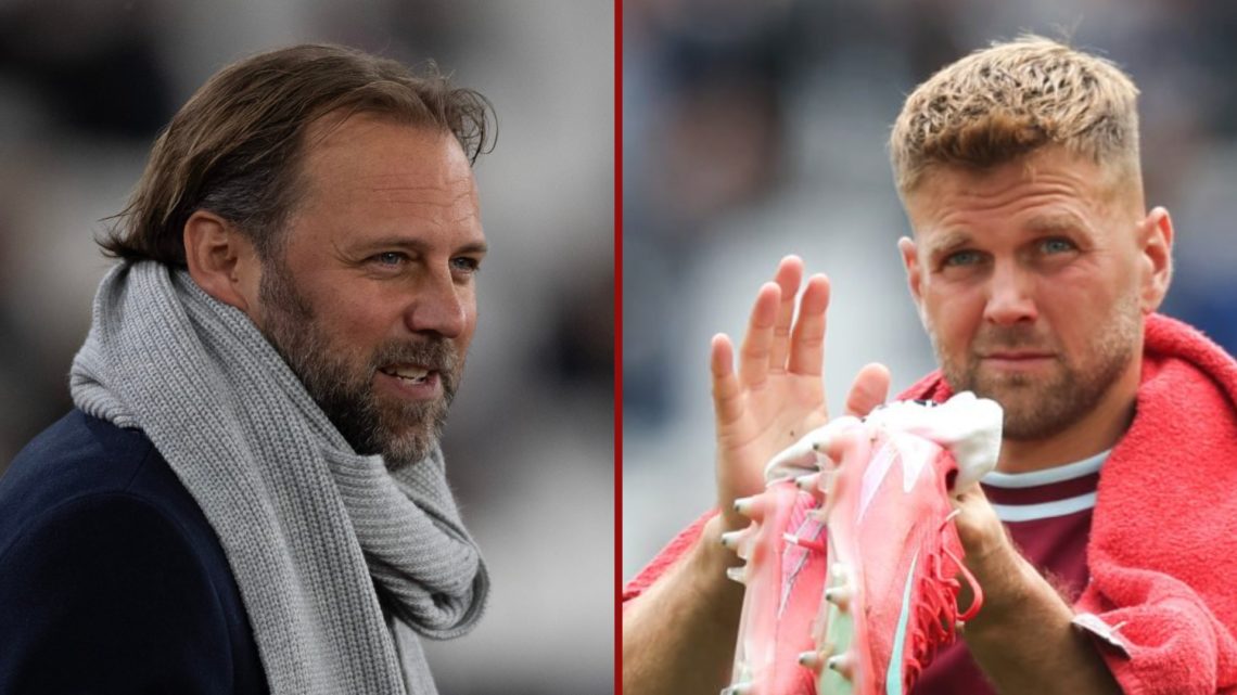 Split image showing former West Ham technical director Tim Steidten and German striker Niclas Fullkrug