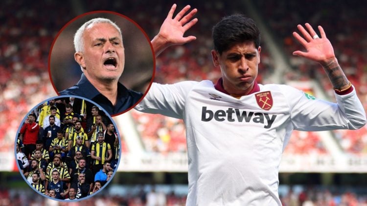 Main image, Edson Alvarez of West Ham United reacts during the Premier League match between Manchester United FC and West Ham United FC at Old Traf...