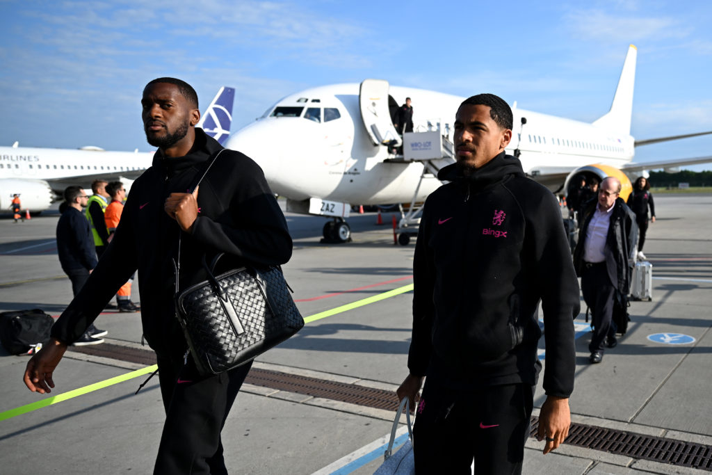 Chelsea defenders Tosin Adarabioyo and Levi Colwill travel to a game