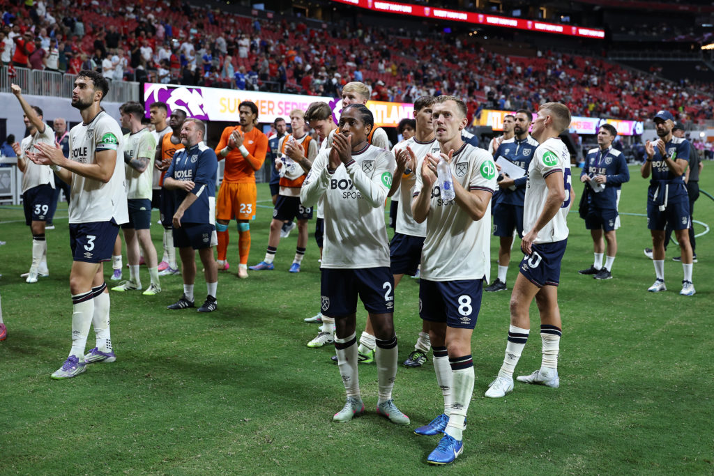 West Ham players applaud the fans after the Premier League Summer Series win over Bournemouth