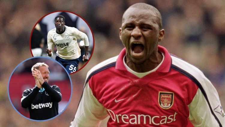 Main image, Patrick Vieira of Arsenal celebrates his goal during the AXA sponsored FA Cup Semi-Final match against Tottenham Hotspur played at Old ...
