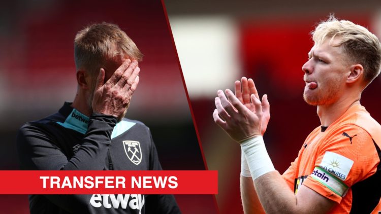 Split image showing West Ham manager Graham Potter and Aaron Ramsdale at Southampton