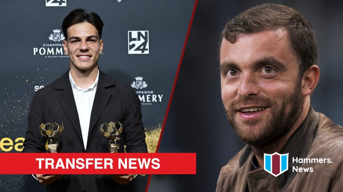 Split image showing Club Brugge midfielder Ardon Jashari and football reporter Fabrizio Romano