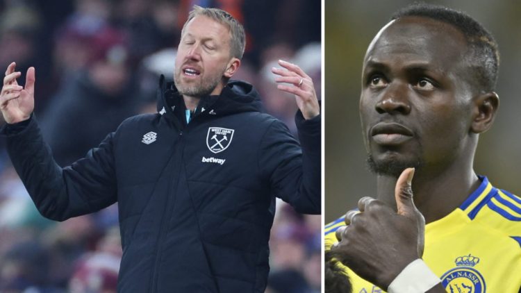 West Ham head coach Graham Potter and Senegal and Al Nassr star Sadio Mane