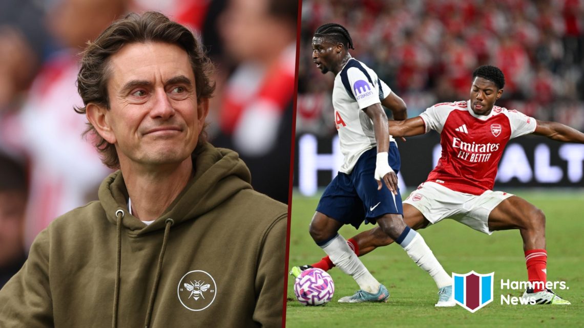 Split image showing new Tottenham coach Thomas Frank and Spurs signing Mohammed Kudus