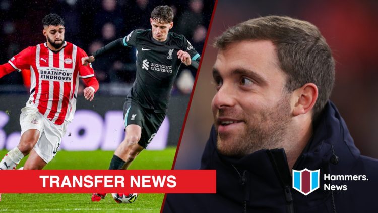 Split image showing Liverpool midfielder Tyler Morton and reporter Fabrizio Romano