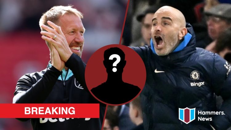 Split image showing West Ham United coach Graham Potter and Chelsea coach Enzo Maresca
