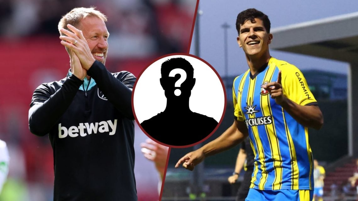 West Ham United manager Graham Potter and Southampton midfielder Mateus Fernandes