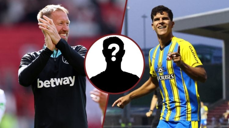 West Ham United manager Graham Potter and Southampton midfielder Mateus Fernandes