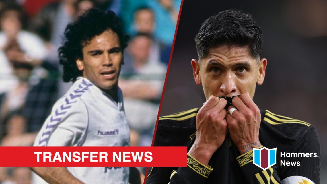 Split image showing Real Madrid legend Hugo Sanchez and West Ham United's Mexican midfielder Edson Alvarez