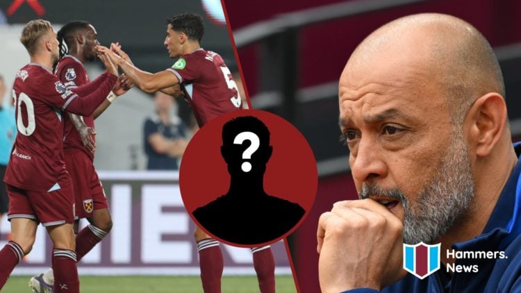 Split image showing West Ham United captain Jarrod Bowen and Nottingham Forest coach Nuno Espirito Santo