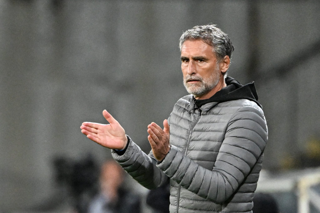 Olivier Dall'Oglio during a French Ligue 1 match between RC Lens and Montpellier