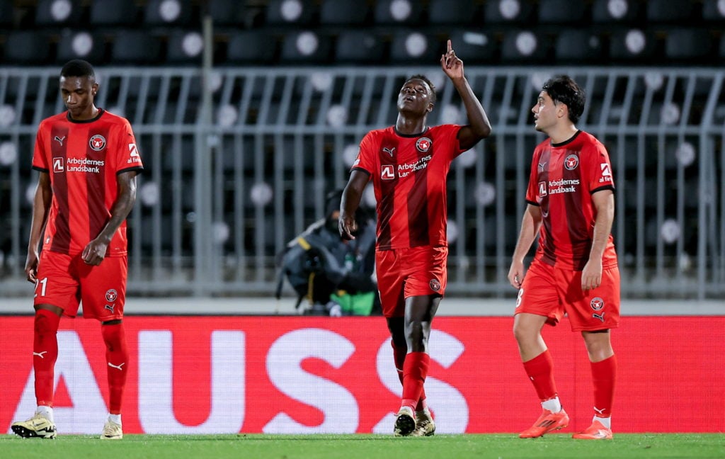 Franculino Dju scores during Maccabi Tel-Aviv FC v FC Midtjylland - UEFA Europa League 2024/25 League Phase MD2