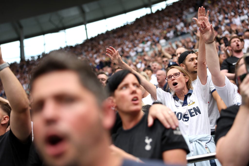 Tottenham Hotspur fans watch their team lose at home to Bournemouth in the Premier League